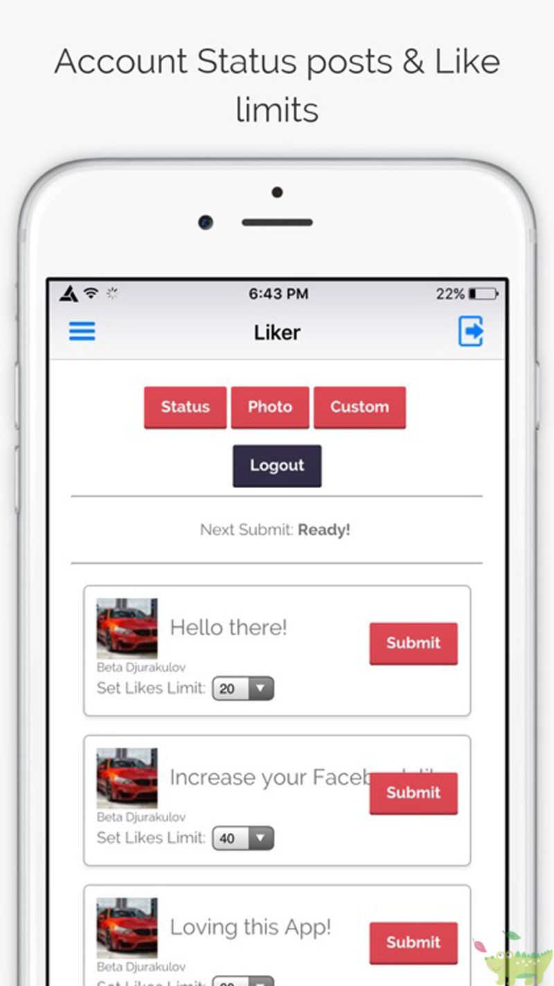Hack like Facebook trên điện thoại iOS bằng phần mềm MyFBLiker
