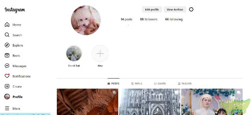 Xem người unfollow trên Instagram - Truy cập vào hồ sơ cá nhân