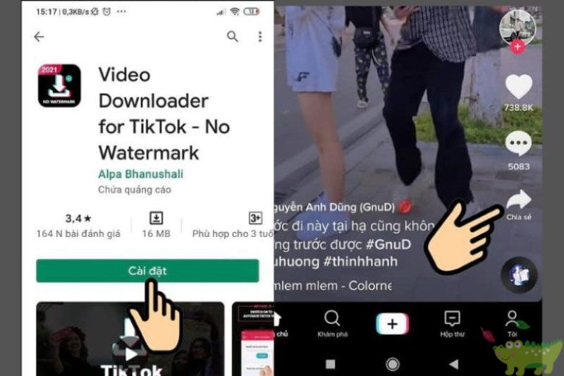  Cách lưu video tiktok khi không có nút lưu cho Android