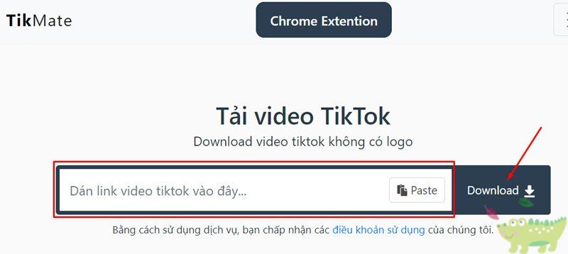 Trang chủ tải video TikTok trên website TikMate
