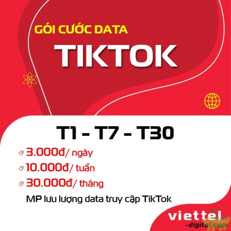 Chi tiết các gói xem TikTok Viettel tiết kiệm