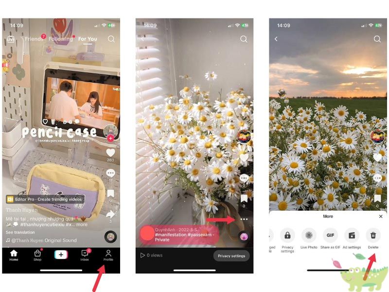 Chi tiết cách xóa video trên TikTok bằng điện thoại 