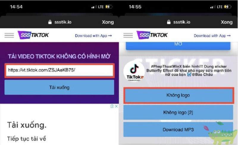 App tải video TikTok không logo trên iphone trên sssTtiktok